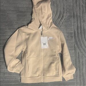 Nike Kids Beige Zip-Up Hoodie